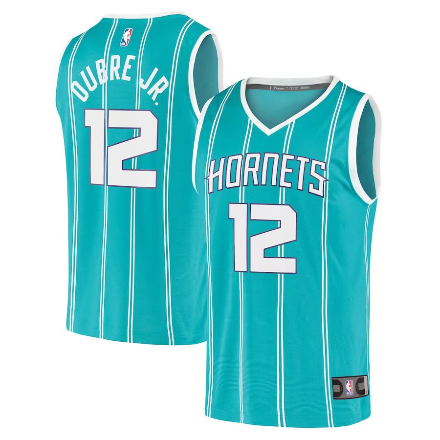 Men Charlotte Hornets #12 Kelly Oubre Jr Fanatics Branded Teal Fast Break Replica NBA Jersey->customized nba jersey->Custom Jersey
